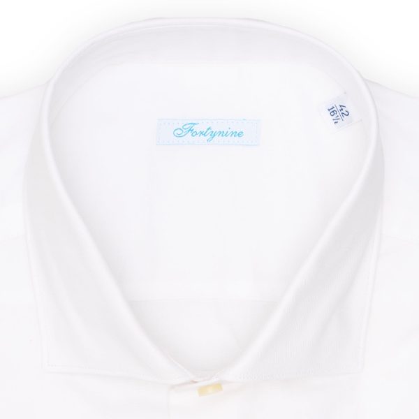 FORTYNINE White Twill Cotton Dress Shirt EU 42 NEW US 16.5 Supply