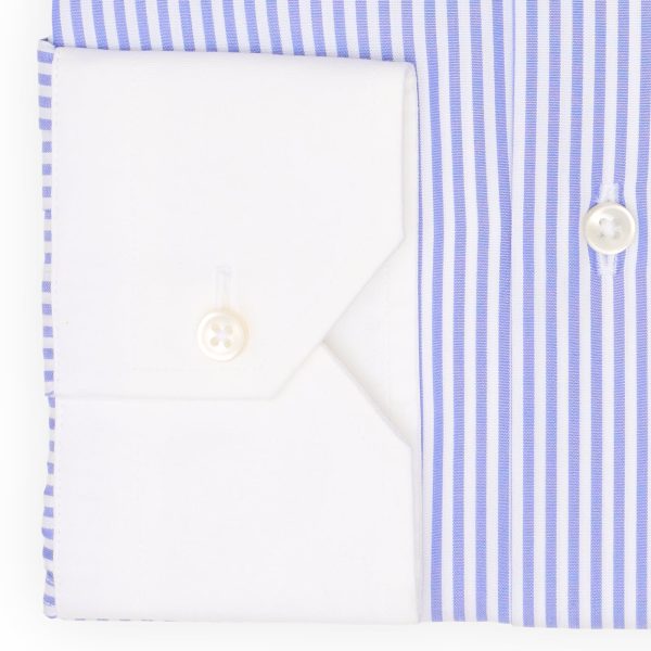 VANNUCCI Milano Blue Bengal Striped Cotton Dress Shirt EU 41 NEW US 16 Online Hot Sale