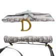 DIOR Grey Oblique Jacquard Saddle Bag Pochette Waist Bag For Sale