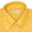 VANNUCCI Milano Orange Melange Linen Casual Shirt EU 39 NEW US 15.5 Online Sale