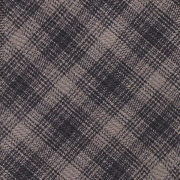 KITON Dark Gray Plaid Seven Fold Silk Tie NEW Online now