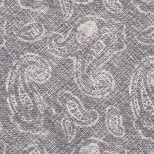 KITON Gray-White Paisely Seven Fold Silk Tie NEW Online