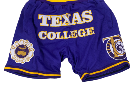 TEXAS  COLLEGE basketball Shorts PURPLE Hot on Sale