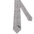 KITON Gray-White Paisely Seven Fold Silk Tie NEW Online