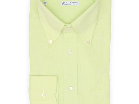 VANNUCCI Milano Mint Green Chambray Shirt EU 40 NEW US 15.75 Online