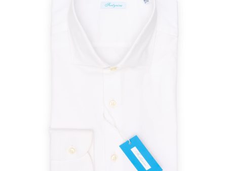 FORTYNINE White Twill Cotton Dress Shirt EU 42 NEW US 16.5 Supply