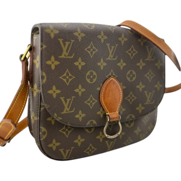 LOUIS VUITTON Monogram Coated Canvas and Vachetta Leather Saint Cloud GM Crossbody Bag Supply