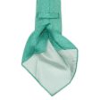 KITON Light Green Seven Fold Silk-Linen Hopsack Tie NEW Cheap