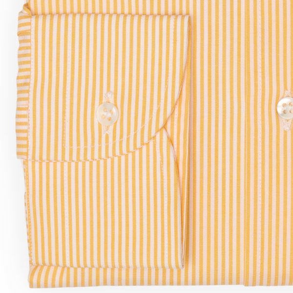 SIR BONSER for Vannucci Orange Striped Cotton Dress Shirt EU 39 NEW US 15.5 Online now