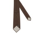 KITON Brown Plaid Seven Fold Cotton-Wool Tie NEW Fashion