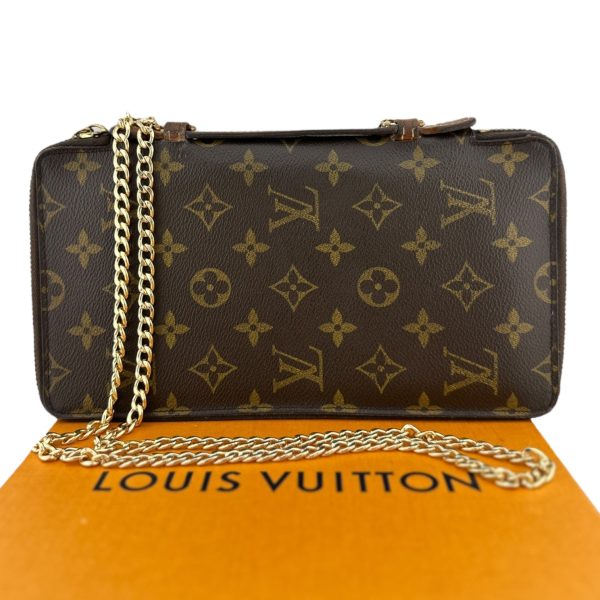 LOUIS VUITTTON Monogram Eclipse XL Top Handle Zip Organizer with added Rings and Crossbody Chain Supply