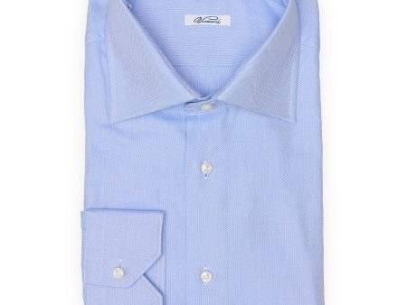 VANNUCCI Milano Blue Oxford Cloth Cotton Dress Shirt EU 45 NEW US 18 For Discount