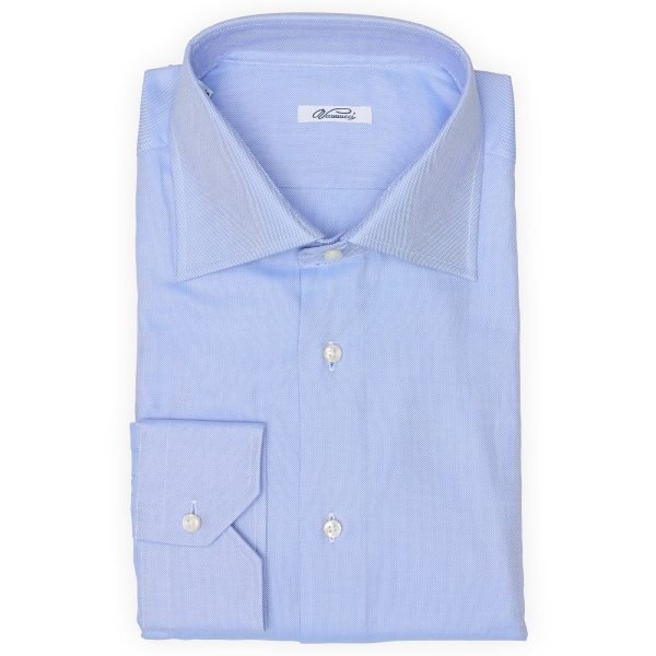 VANNUCCI Milano Blue Oxford Cloth Cotton Dress Shirt EU 45 NEW US 18 For Discount