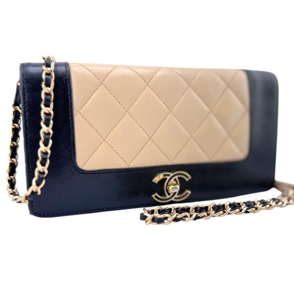 CHANEL Two-Toned Goatskin Mademoiselle Full Flap Wallet For Discount