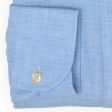 HERMAN Blue Melange Cotton Dress Shirt EU S NEW US 15.5 For Cheap