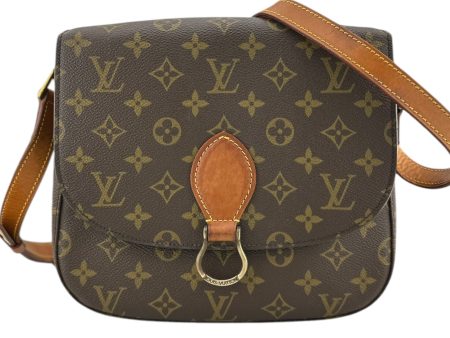 LOUIS VUITTON Monogram Coated Canvas and Vachetta Leather Saint Cloud GM Crossbody Bag Supply