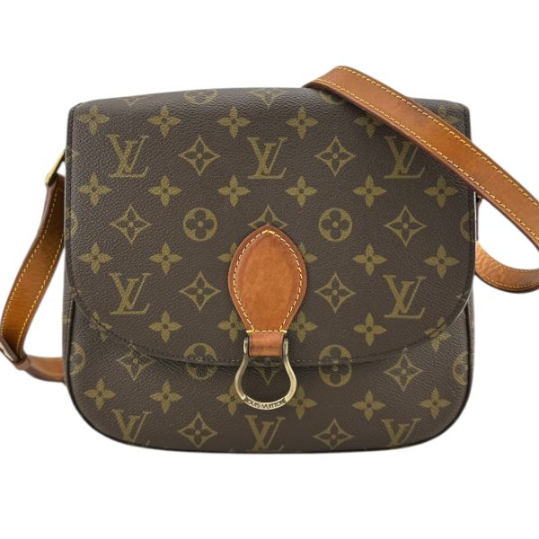 LOUIS VUITTON Monogram Coated Canvas and Vachetta Leather Saint Cloud GM Crossbody Bag Supply