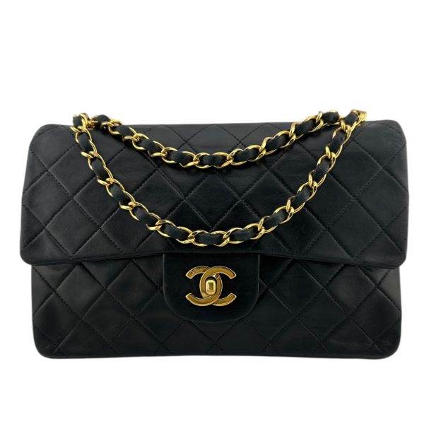 CHANEL Black Quilted Lambskin Small Classic Double Flap Bag Hot on Sale