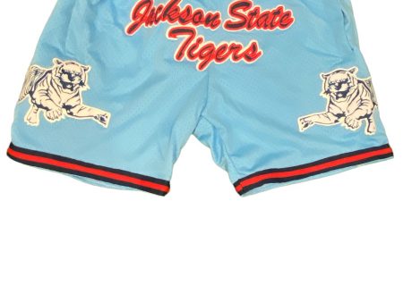 Jackson State Basketball Shorts BABY BLUE NEW SCRIPT Fashion