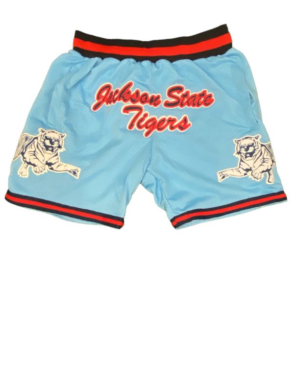 Jackson State Basketball Shorts BABY BLUE NEW SCRIPT Fashion