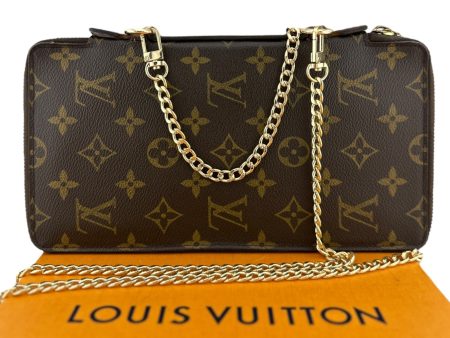 LOUIS VUITTTON Monogram Eclipse XL Top Handle Zip Organizer with added Rings and Crossbody Chain Supply