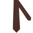 KITON Light Brown Micro Seven Fold Silk Tie NEW Online