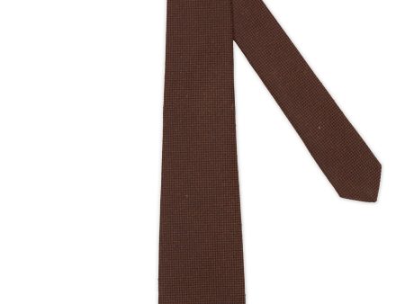 KITON Light Brown Micro Seven Fold Silk Tie NEW Online