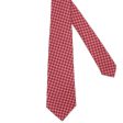 KITON Pink Geometric Seven Fold Silk Tie NEW Cheap