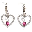 Crystal Heart Earrings Hot on Sale