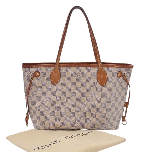 LOUIS VUITTON Damier Azur Neverfull PM Sale