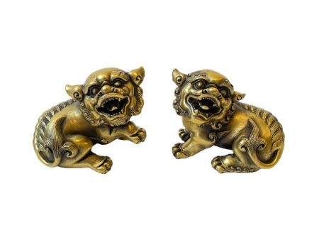 Bronze Fu Lion Dogs - Pair Online now