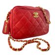 CHANEL Red Lambskin Camera Bag For Cheap