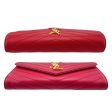 SAINT LAURENT Red Grain de Poudre Chevron Cassandra YSL Clutch with Chain Online