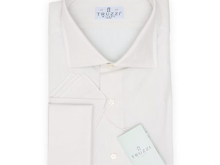 TRUZZI Milano Mint Green Cotton French Cuff Dress Shirt EU 45 NEW US 18 For Sale