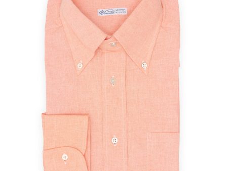 VANNUCCI Milano Coral Chambray Casual Shirt EU 39 NEW US 15.5 Sale