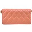 CHANEL Pink Lambskin Gusseted Classic Flap Wallet on Sale