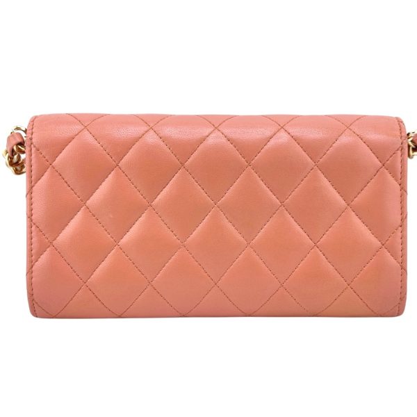 CHANEL Pink Lambskin Gusseted Classic Flap Wallet on Sale