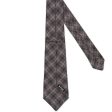 KITON Dark Gray Plaid Seven Fold Silk Tie NEW Online now