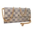 LOUIS VUITTON Damier Azur Sarah Wallet with Chain Fashion