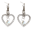 Crystal Heart Earrings Hot on Sale