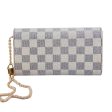 LOUIS VUITTON Damier Azur Sarah Wallet with Chain Fashion