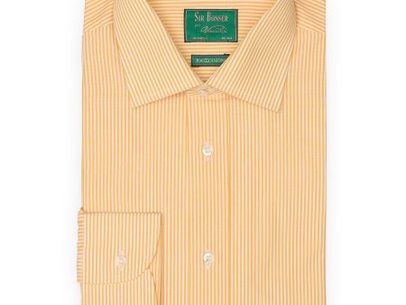 SIR BONSER for Vannucci Orange Striped Cotton Dress Shirt EU 39 NEW US 15.5 Online now