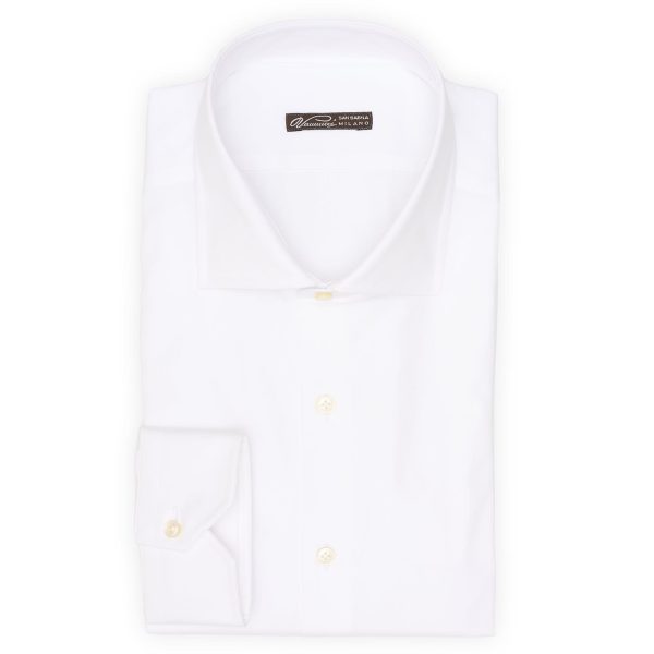 VANNUCCI Milano White Cotton Dress Shirt EU 45 NEW US 18 Online