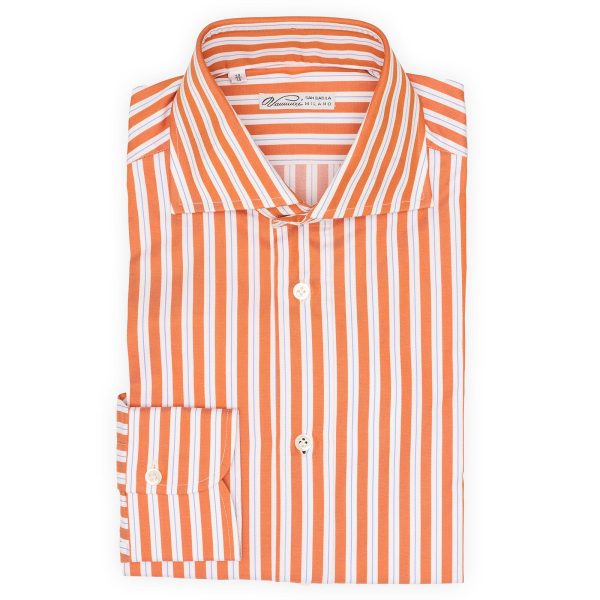 VANNUCCI Milano Multicolor Striped Twill Cotton Dress Shirt EU 38 NEW US 15 For Cheap