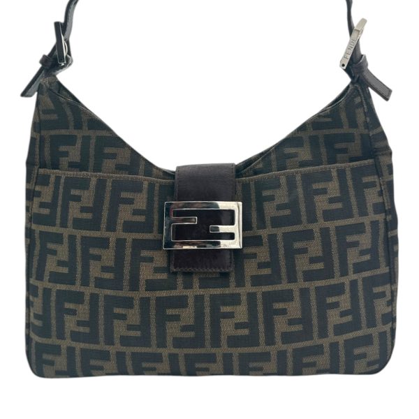 FENDI Zucca Canvas Shoulder Bag Online now