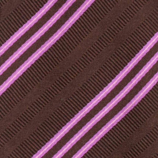 KITON Brown-Purple Diagonal Striped Seven Fold Silk Tie NEW Cheap