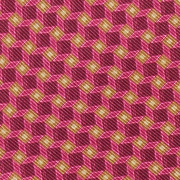 KITON Pink Geometric Seven Fold Silk Tie NEW Cheap