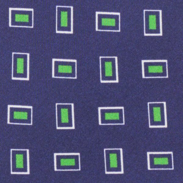 KITON Light Dark Blue-Green Geometric Seven Fold Silk Tie NEW For Cheap