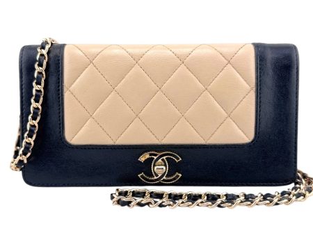 CHANEL Two-Toned Goatskin Mademoiselle Full Flap Wallet For Discount