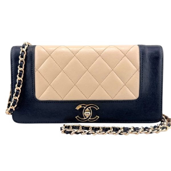 CHANEL Two-Toned Goatskin Mademoiselle Full Flap Wallet For Discount